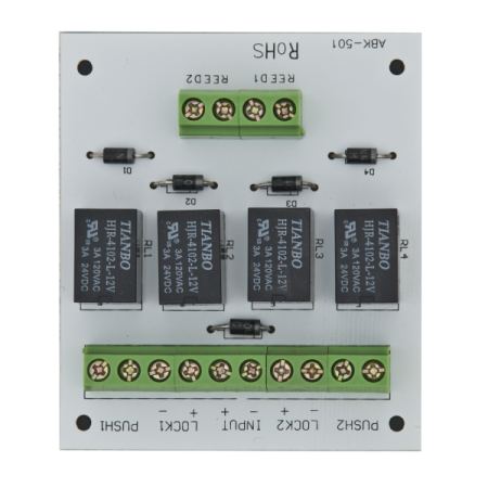 Sisteme de control acces si pontaj - Modul electronic de interconditionare pentru 2 usi ABK-501