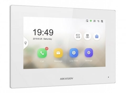 Videointerfoane rezidentiale - MONITOR HIKVISION 7" WIFI HD POE, ALB