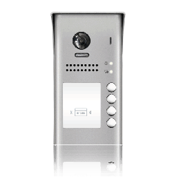 Videointerfonie si Interfonie audio - Panou video color de apel exterior, cu conexiune pe 2 fire, camera WIDE 170°, 4 familii, RFID