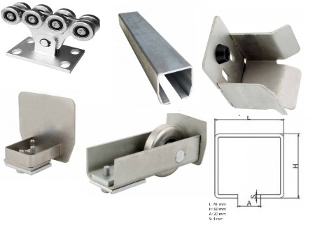 Set autoportant pentru porti in consola max 350 kg SETXS-8ROLE [0]