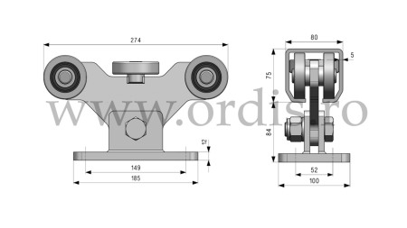Set autoportant pentru porti in consola max 500 kg MAXIG5KIT [1]