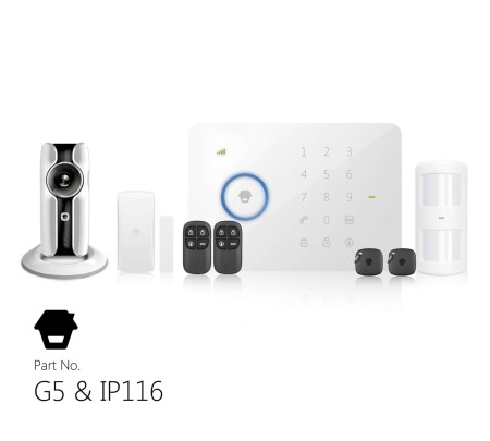 Sistem de alarma wireless Chuango GSM/SMS/RFID Kit G5 cu Camera IP Wireless 720P IP116 [0]