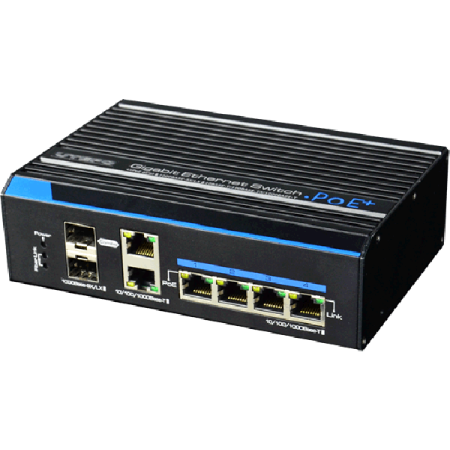 Switch-uri - Switch industrial 4 porturi PoE++ (60W) cu doua uplinkuri SFP UTP7204GE-HPOE