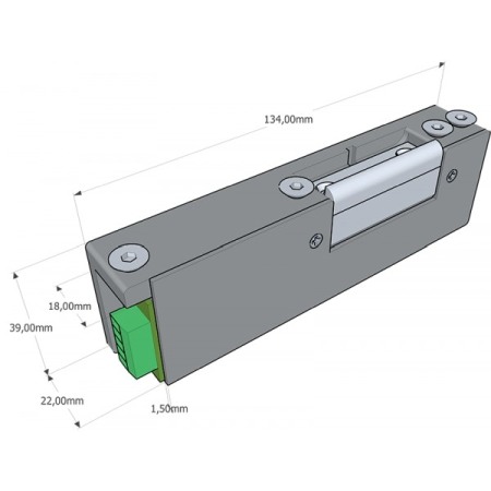 Yala electromagnetica incastrabila, pentru usi de urgenta DORCAS-77N512F [2]