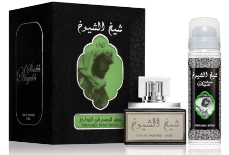Parfumuri Barbati - Lattafa Sheikh Al Shuyukh Black Unisex Eau de Parfum 50 ml + deo inspirat de la Y Elixir Yves Saint Laurent