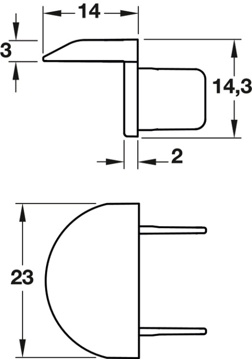 Capac, pentru profil de aluminiu – Loox, pentru încastrare [2]