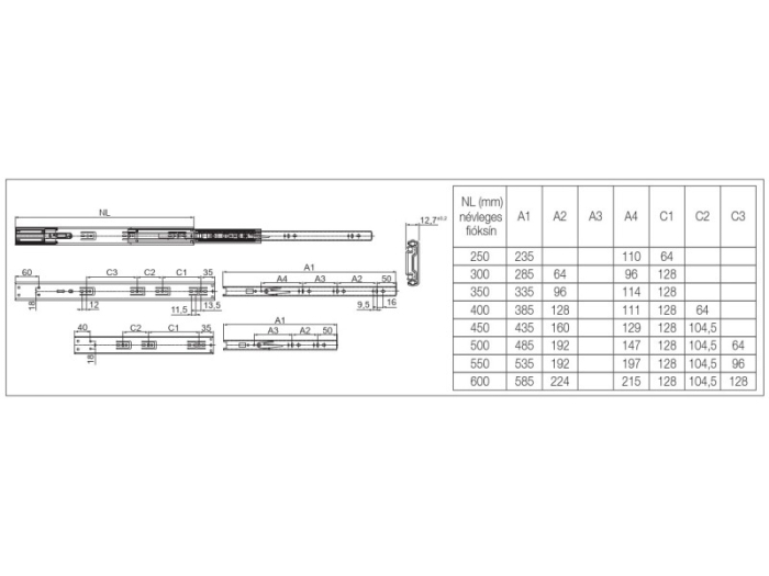 GLISIERA BILE CU AMORTIZARE/45MM - FOREST [2]