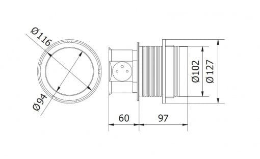 PRIZA INCASTRABILA MODEL CONFORT Q100 / 4 IESIRI (IFL) 15740 [2]