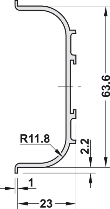Profil mâner GOLA C orizontal Häfele [4]