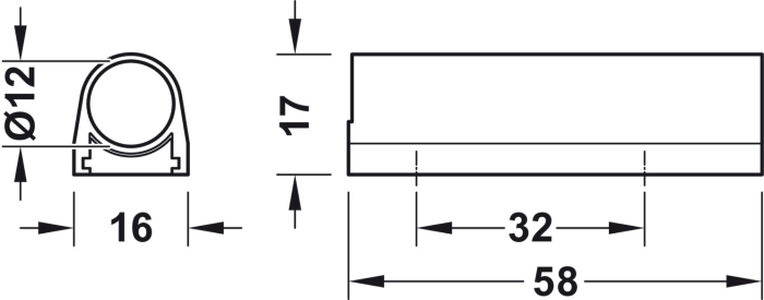 Suport pentru întrerupător cu senzor pentru uşă, Suport din plastic pentru intrerupător modular cu senzor, Häfele Loox [2]