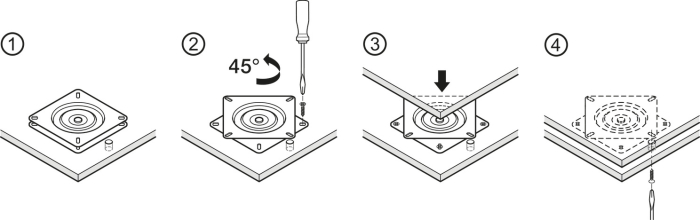 Suport rotativ TV 155 mm / 150 kg Hafele [2]