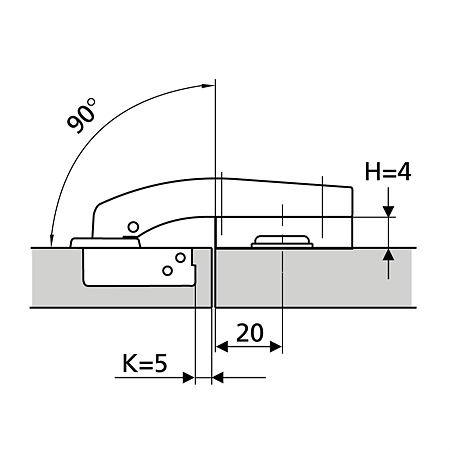BALAMA LEZENA 90° FGV (placuta h4) [1]