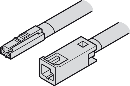 Cablu prelungitor pentru cablu alimentare bandă LED monocrom Häfele Loox5, sistem 12 V [1]
