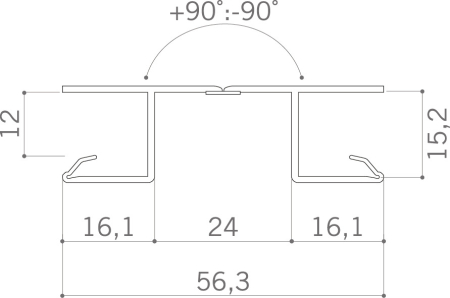 Element îmbinare multi-unghi pentru plintă PVC [1]