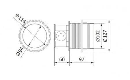 PRIZA INCASTRABILA MODEL CONFORT Q100 / 4 IESIRI (IFL) 15740 [1]