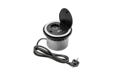 Led / Prize - PRIZA INCASTRABILA Q100 / 1 IESIRE 2XUSB ALUMINIU (IFL) 60601