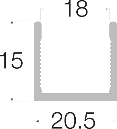Dressing - Profil U 3 ML - superior si inferior pentru ÄDOOR EASY U-18
