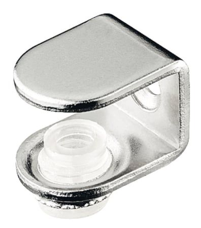 Demontabili / Asamblare - Suport de poliţă, Pentru poliţe din sticlă, oțel, cu șurub de siguranță