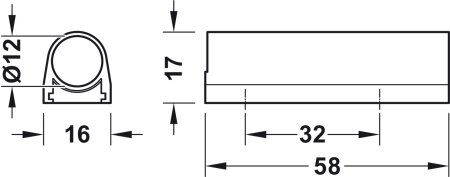 Suport pentru întrerupător cu senzor pentru uşă, Suport din plastic pentru intrerupător modular cu senzor, Häfele Loox [1]