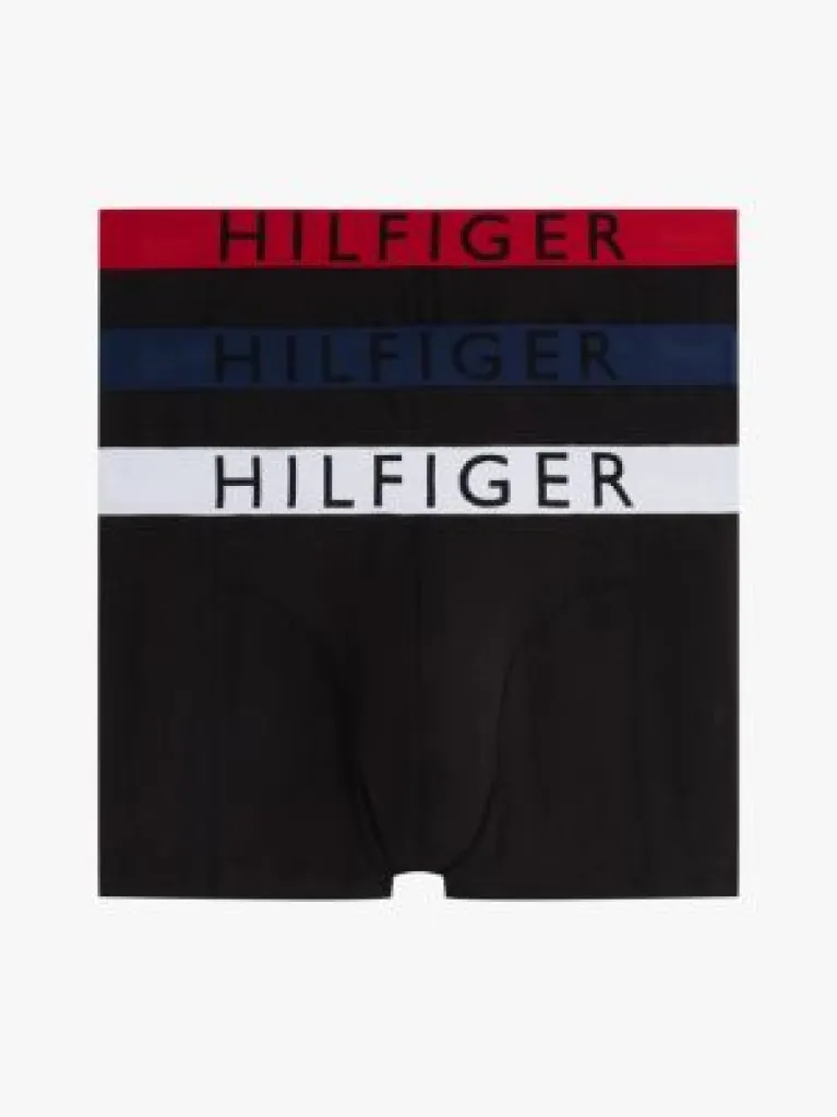 Boxeri Barbati Set x 3 Contrast Waistband NEGRU XL [2]