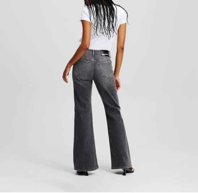 KARL LAGERFELD JEANS BLUGI HIGH RISE FLARED SHANK VISUAL FEMEI [3]