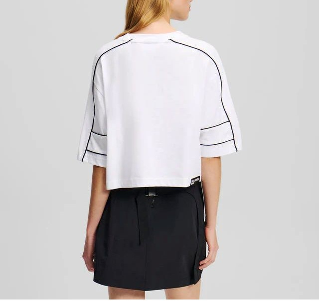 KARL LAGERFELD JEANS TRICOU RELAXED CROPPED FEMEI [3]