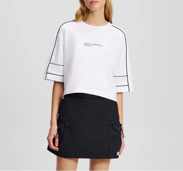 KARL LAGERFELD JEANS TRICOU RELAXED CROPPED FEMEI [2]