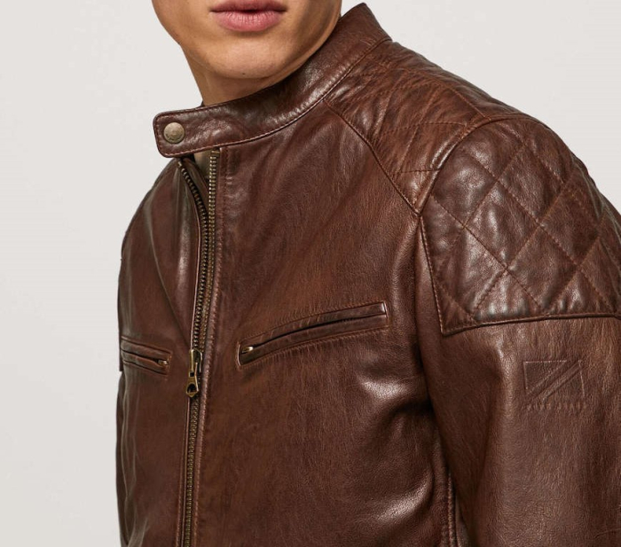 PEPE JEANS GEACA DIN PIELE BARBATI  COGNAC  L [4]