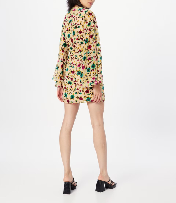 Rochie Femei cu Maneca Lunga Floral Devore [4]