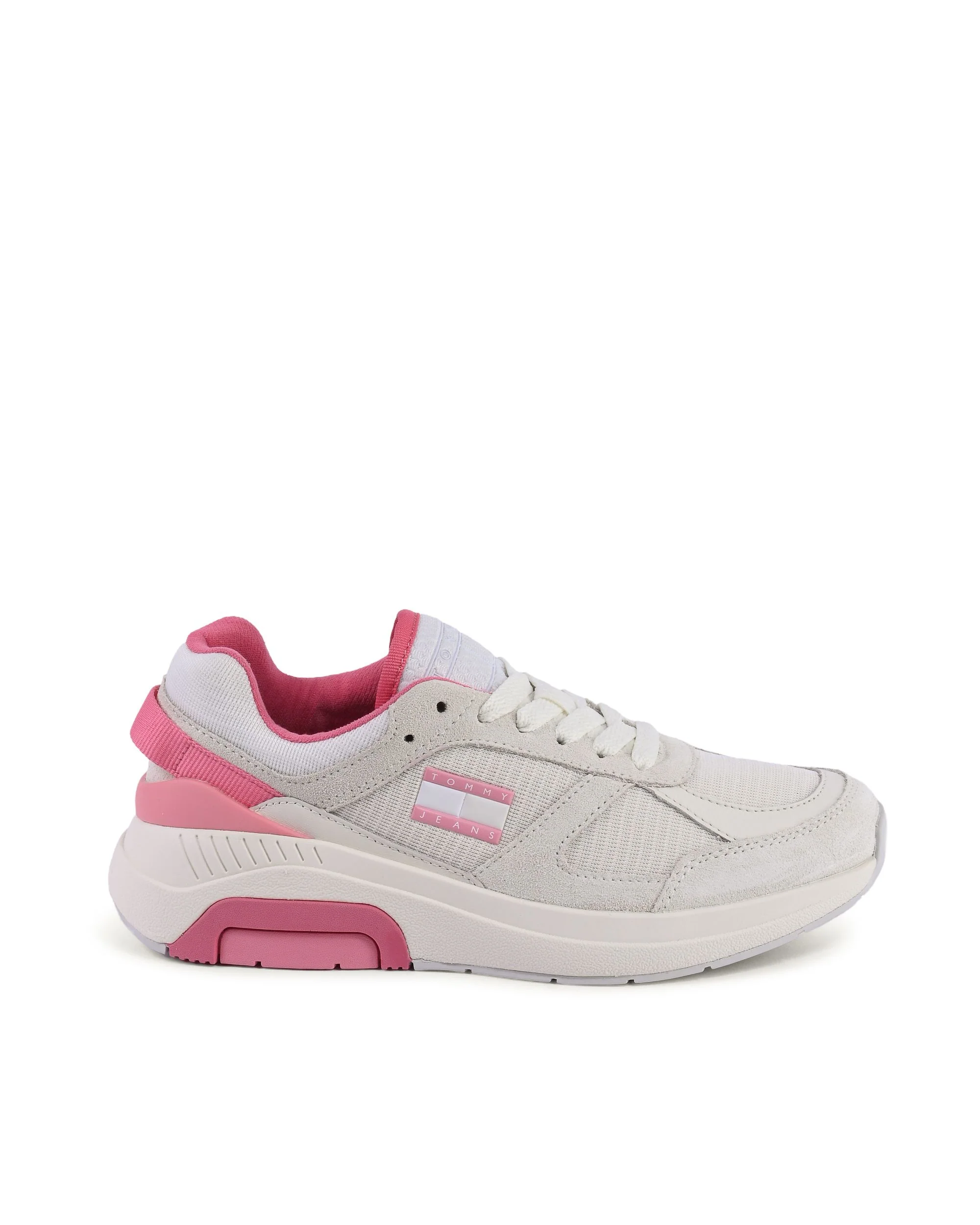 Sneakers Femei Crem cu Roz [3]