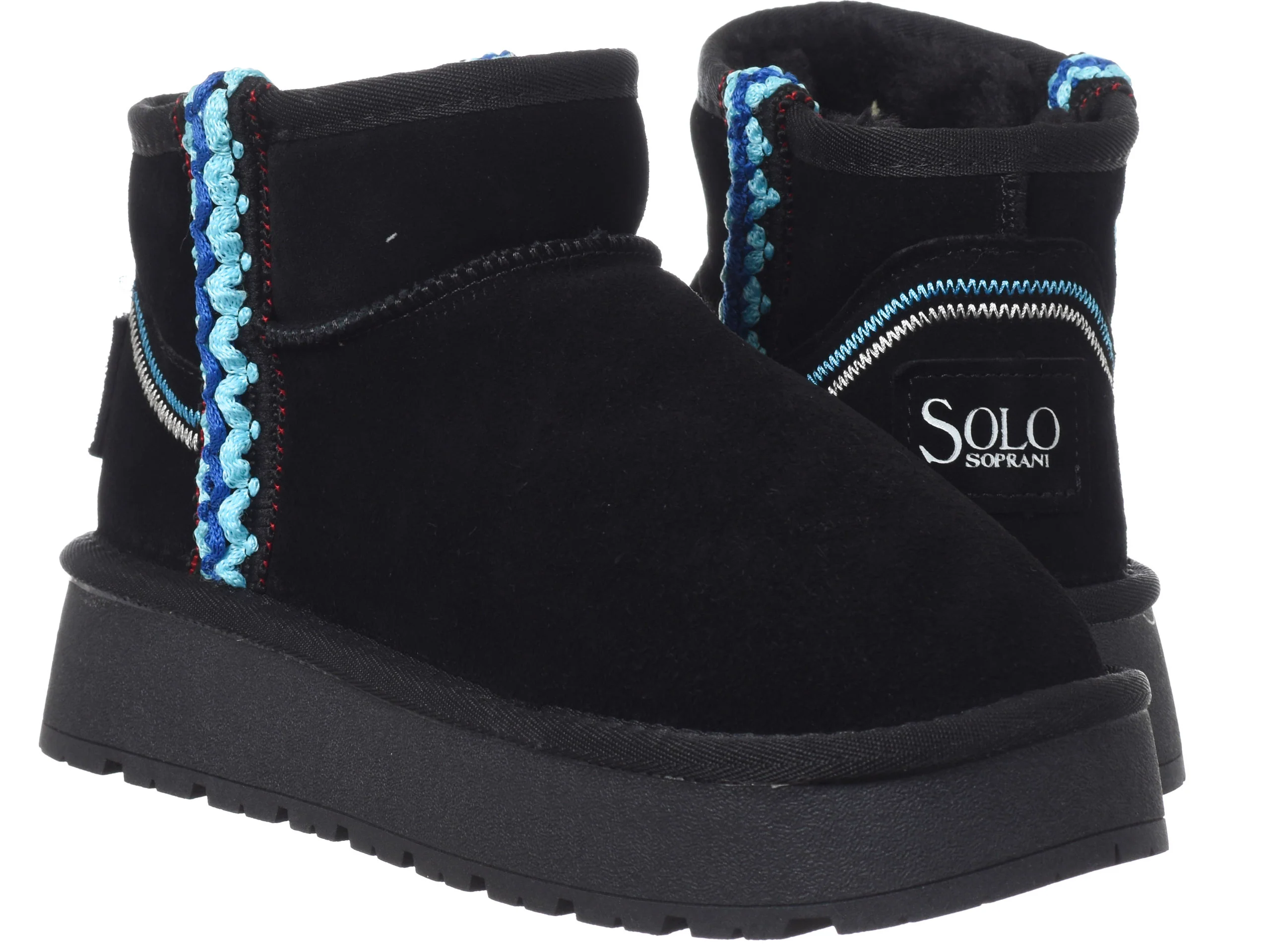 SOLO SOPRANI COUTURE CIZME PIELE INTOARSA IMBLANITE [2]