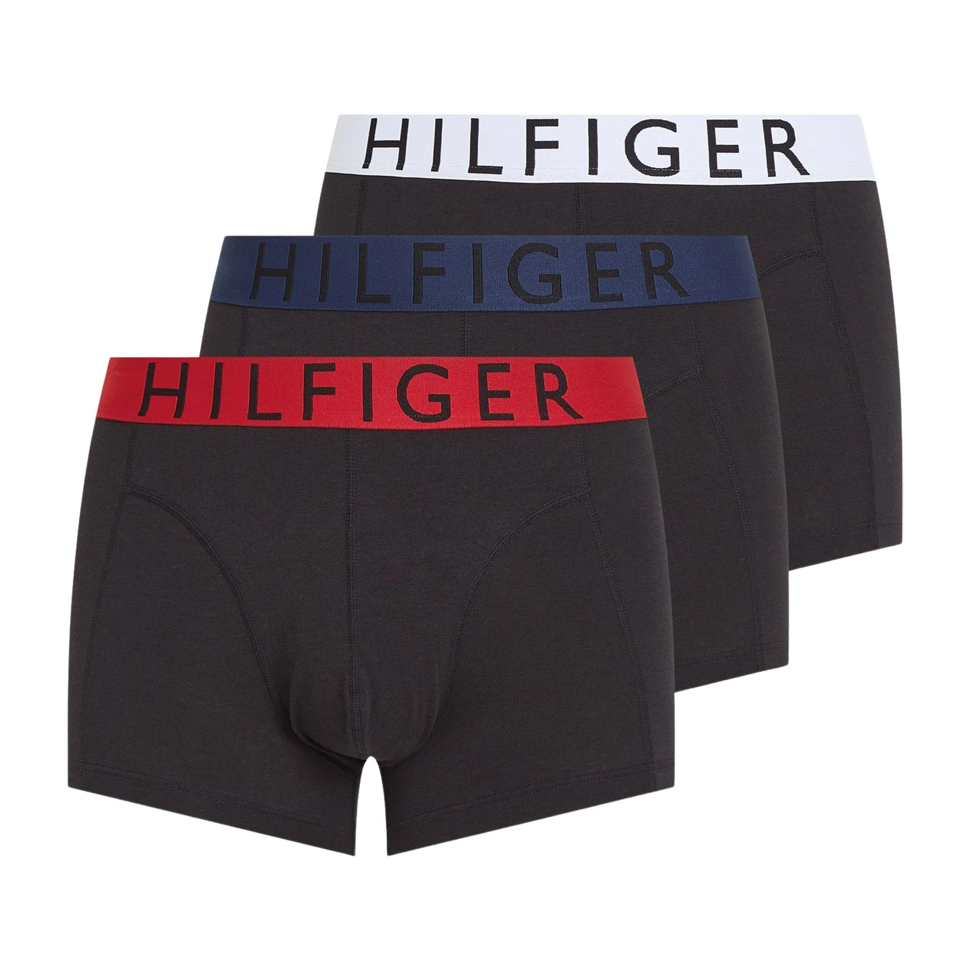 Boxeri - Boxeri Barbati Set x 3 Contrast Waistband NEGRU XL