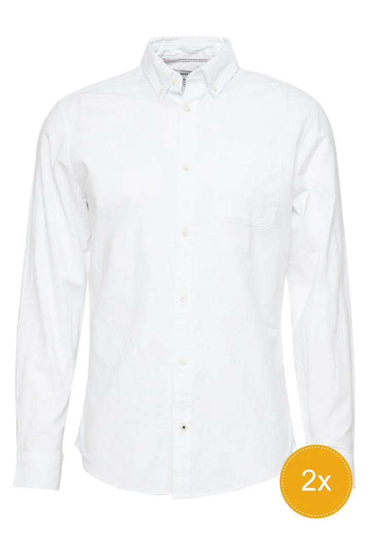 CAMASI - JACK&JONES SET X 2 CAMASI SLIMFIT BARBATI OFF-WHITE     L