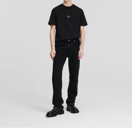 JEANS - KARL LAGERFELD JEANS BLUGI STRAIGHT WASHED BLACK BARBATI