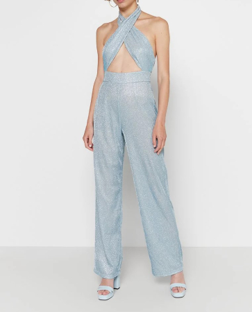 SALOPETE - NA-KD SALOPETA SCLIPICI  FEMEI LIGHT BLUE  M