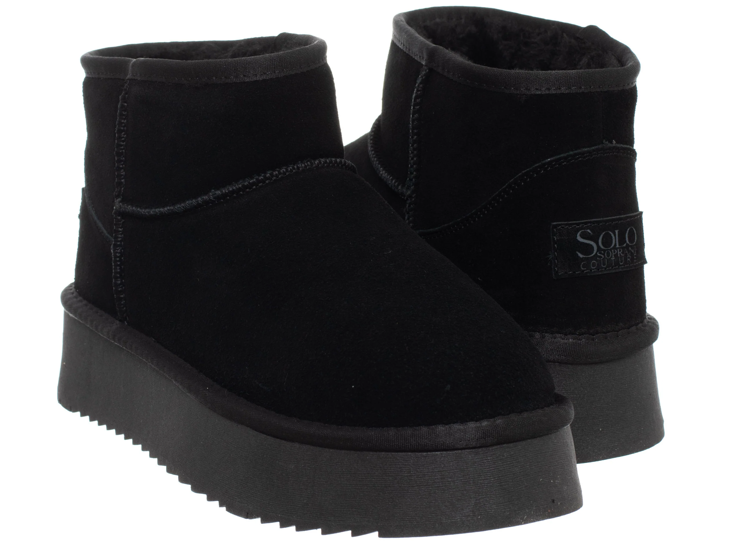 GHETE FEMEI - SOLO SOPRANI HUGH PLATFORM GHETE PIELE INTOARSA FEMEI