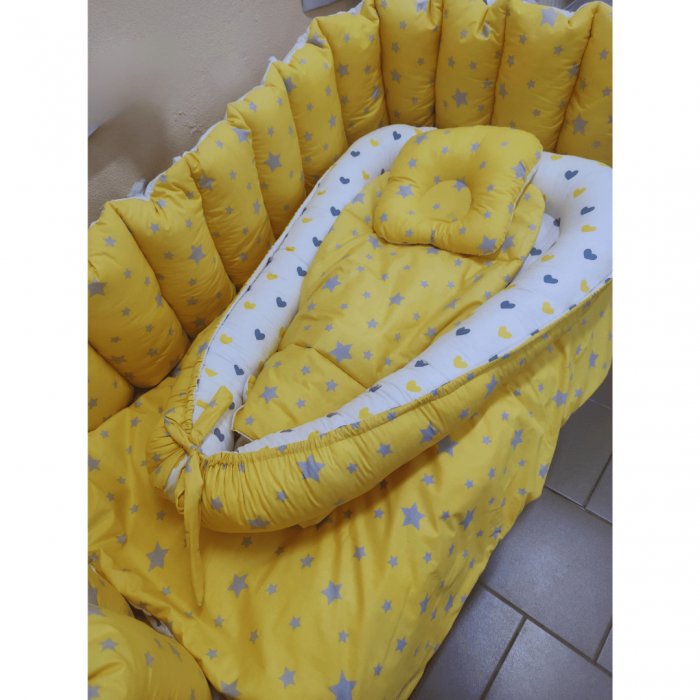 Borduri de protecie pentru patuc yellowcoconul babynest [2]