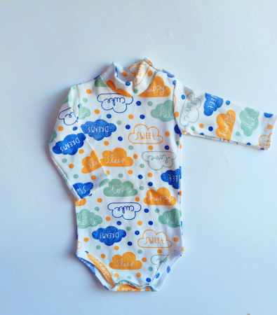 Hainute pentru copii - Body cu maneca lunga cu gîtișor Sweet dreams