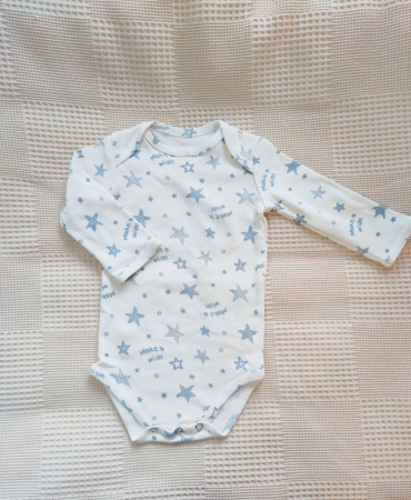 Hainute pentru copii - Body cu maneca lunga Grey Stars