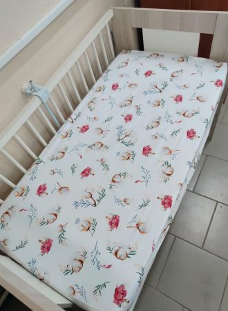 Lingerie pentru patuc - Cersaf elastic din bumbac pentru pătuc