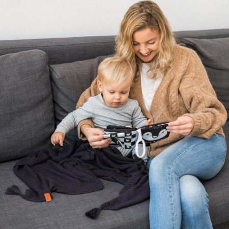 Paturica tricotaj din bumbac Dark Grey [2]