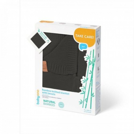 Paturica tricotaj din bumbac Dark Grey [1]