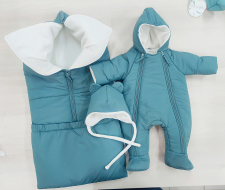 Plicuri pentru nounascuti - Set iarnă pentru nou-născut Pampy – Plic-transformer + Salopetă călduroasă (200 g sintepon)