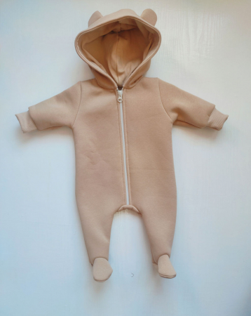 Hainute pentru copii - Salopeta cu flis Pampy Bej