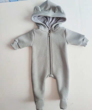 Hainute pentru copii - Salopeta cu flis Pampy Light Grey