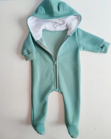 Hainute pentru copii - Salopeta cu flis Pampy Verde