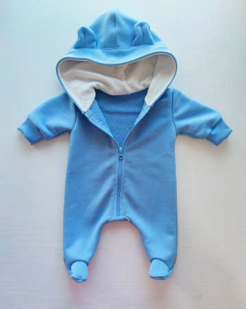 Hainute pentru copii - Salopeta fara flis Pampy de la 0 pina la 1 luni Blue
