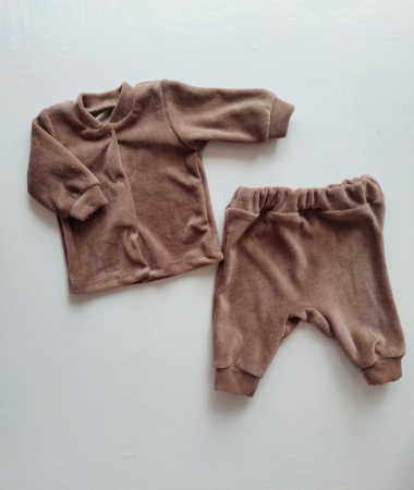 Hainute pentru copii - Set Camasa + Pantaloni Pampy Chocolate