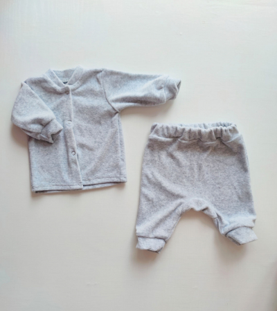 Hainute pentru copii - Set Camasa + Pantaloni Pampy Grey