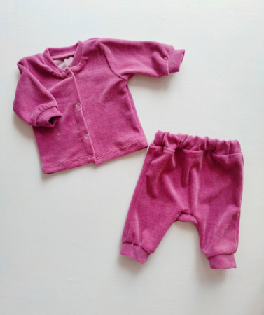 Hainute pentru copii - Set Camasa + Pantaloni Pampy Roz Violet